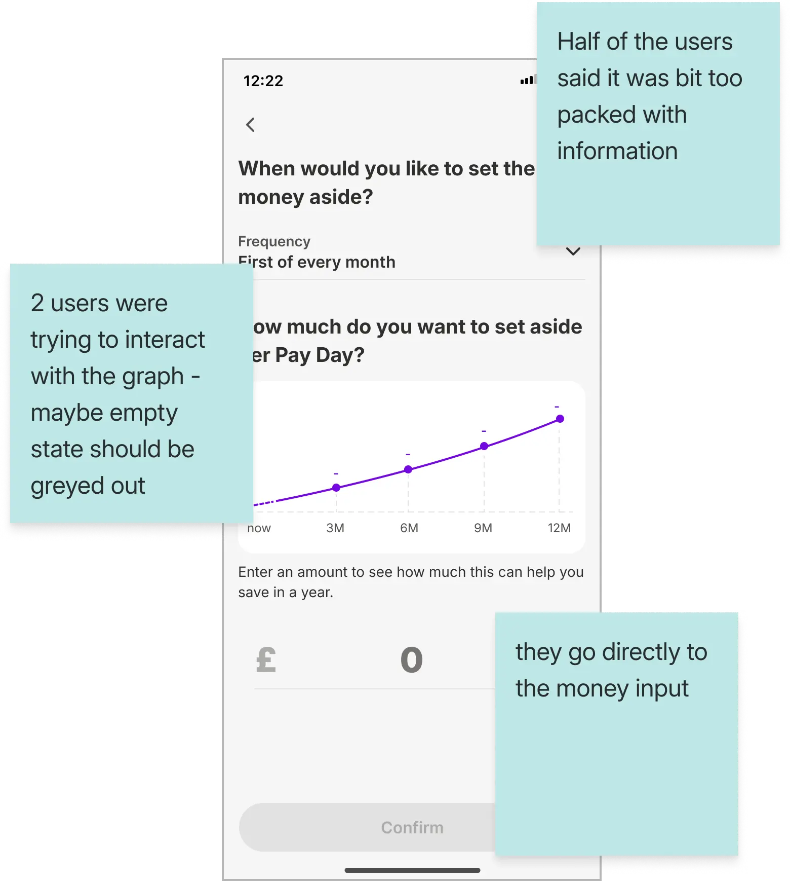 Usability study insights for the in-app Payday setup flow